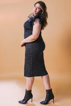 Load image into Gallery viewer, THIS IS YOUR SIGN METALLIC MIDI DRESS
