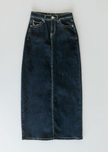 Load image into Gallery viewer, Stella Dark Wash Maxi Denim Skirt
