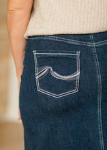 Load image into Gallery viewer, Stella Dark Wash Maxi Denim Skirt
