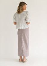 Load image into Gallery viewer, Stella Lilac Denim Maxi Skirt
