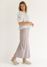 Load image into Gallery viewer, Stella Lilac Denim Maxi Skirt
