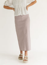 Load image into Gallery viewer, Stella Lilac Denim Maxi Skirt
