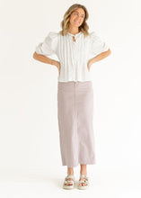 Load image into Gallery viewer, Stella Lilac Denim Maxi Skirt
