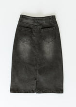 Load image into Gallery viewer, Tiffany Black Denim Midi Skirt
